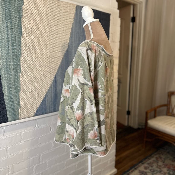 Cato Tropical Floral Raw Hem Sweatshirt - Picture 8 of 10